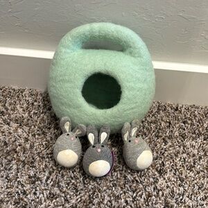 LOVEVERY Bunnies in a Felt Burrow